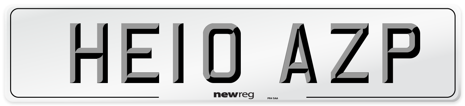 HE10 AZP Number Plate from New Reg